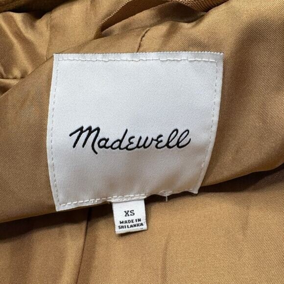 Madewell Size XS Lynnford Coat Wool Cashmere Blend Insuluxe Fabric Classic Camel - Picture 8 of 16